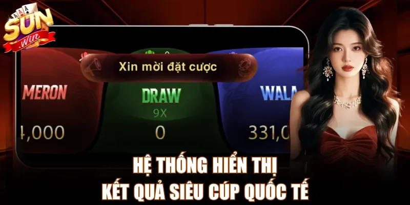 Hệ thống hiển thị kết quả siêu cúp quốc tế