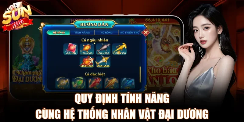 Quy định tính năng cùng hệ thống nhân vật đại dương